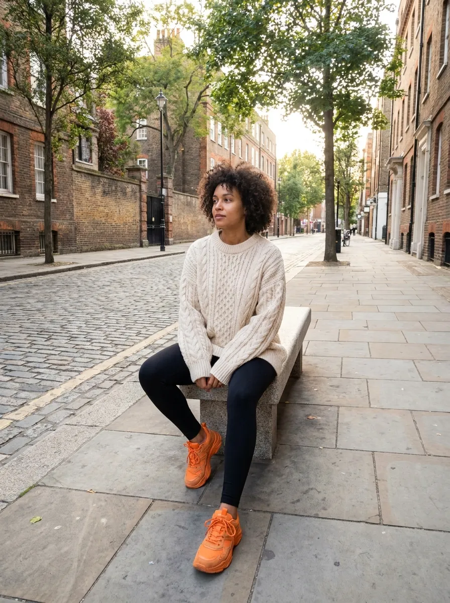 Chunky Knit and Leggings