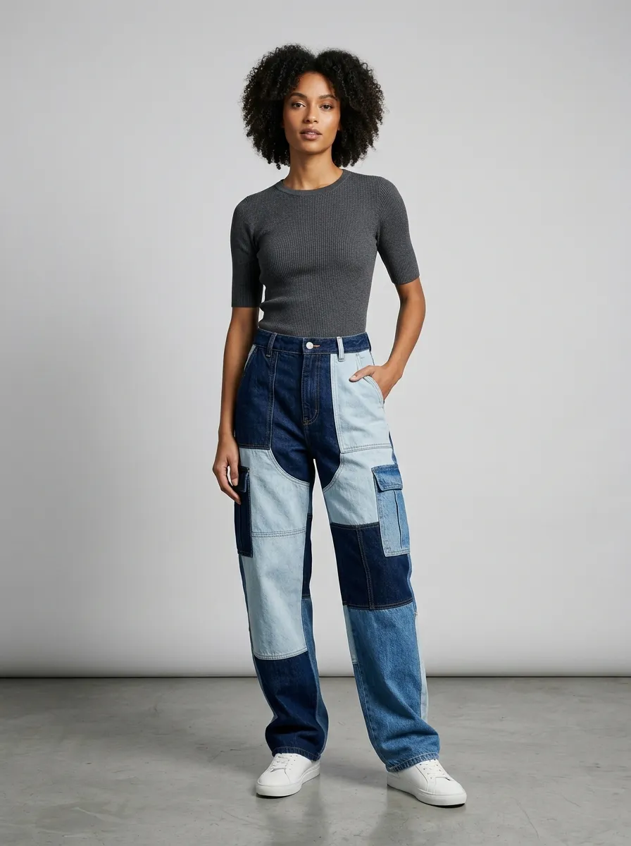 The Contrast Patchwork Trousers