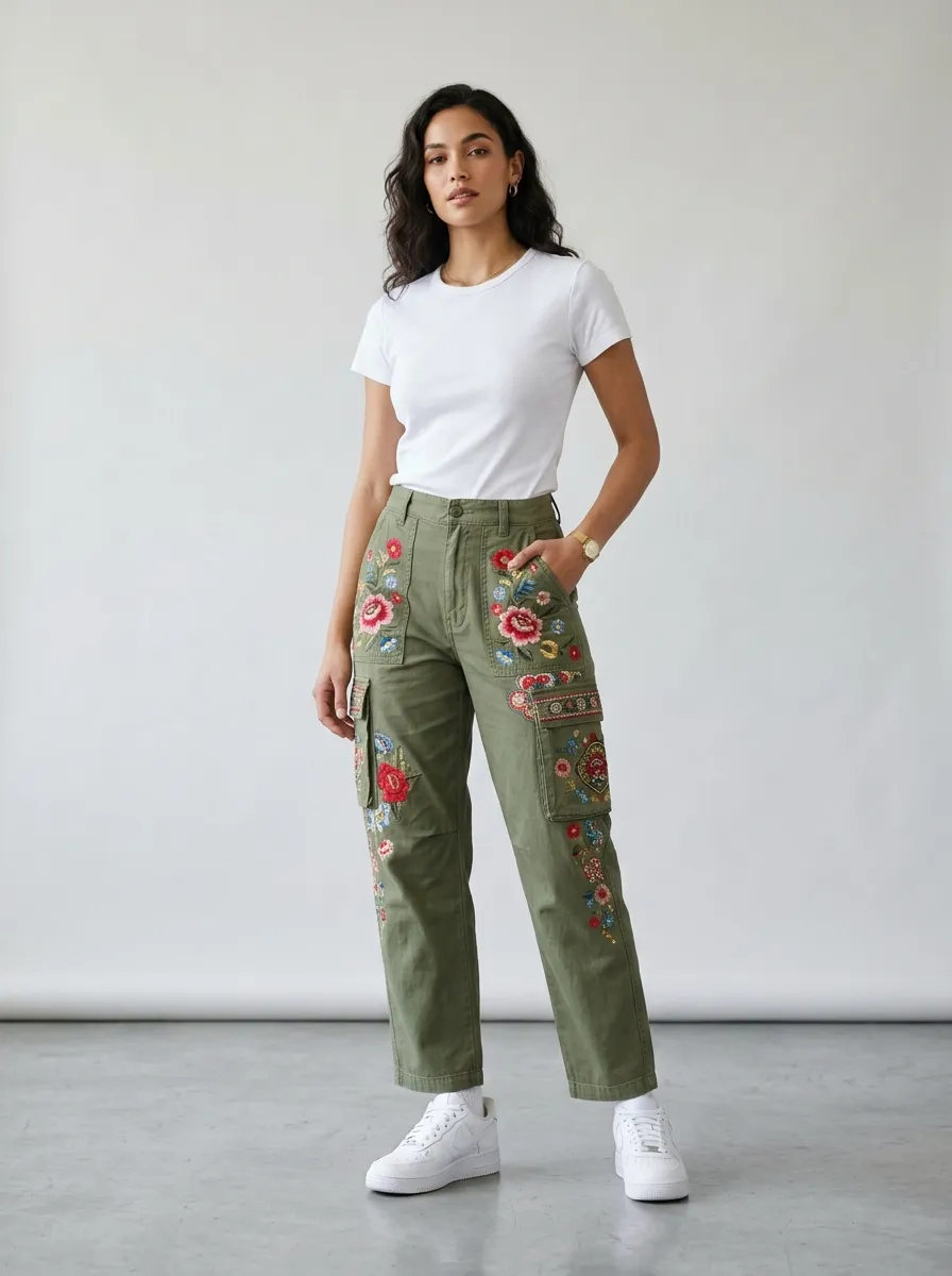 The Embroidered Pocket Details