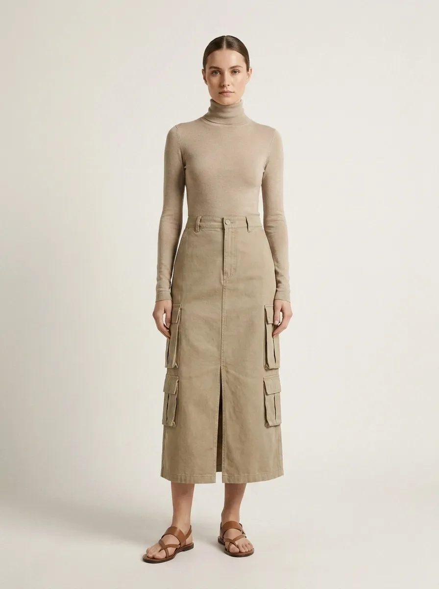 The Utility Denim Skirt