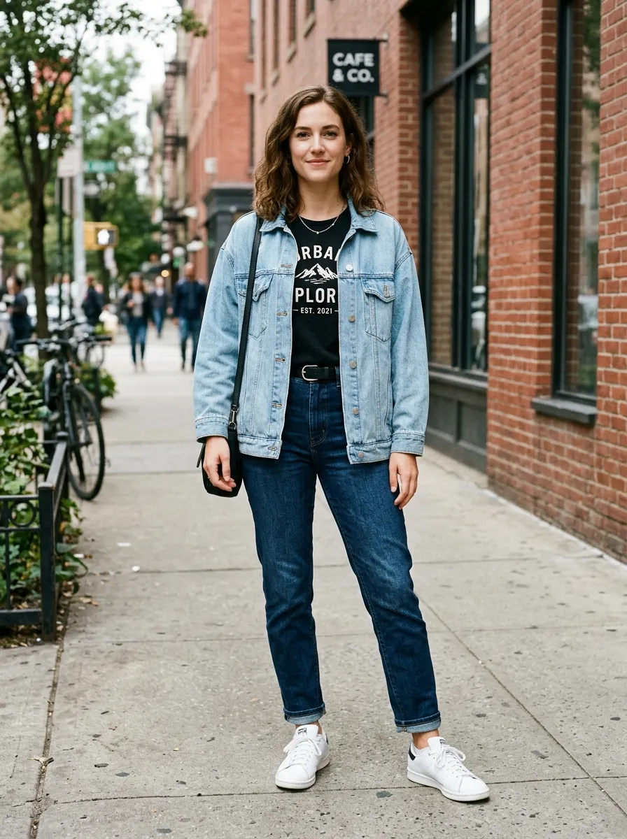 Denim Jacket Texture Mix