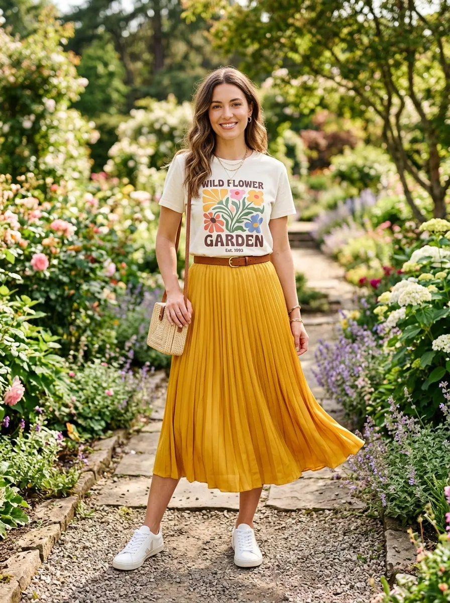 Tucked Into Midi Skirts