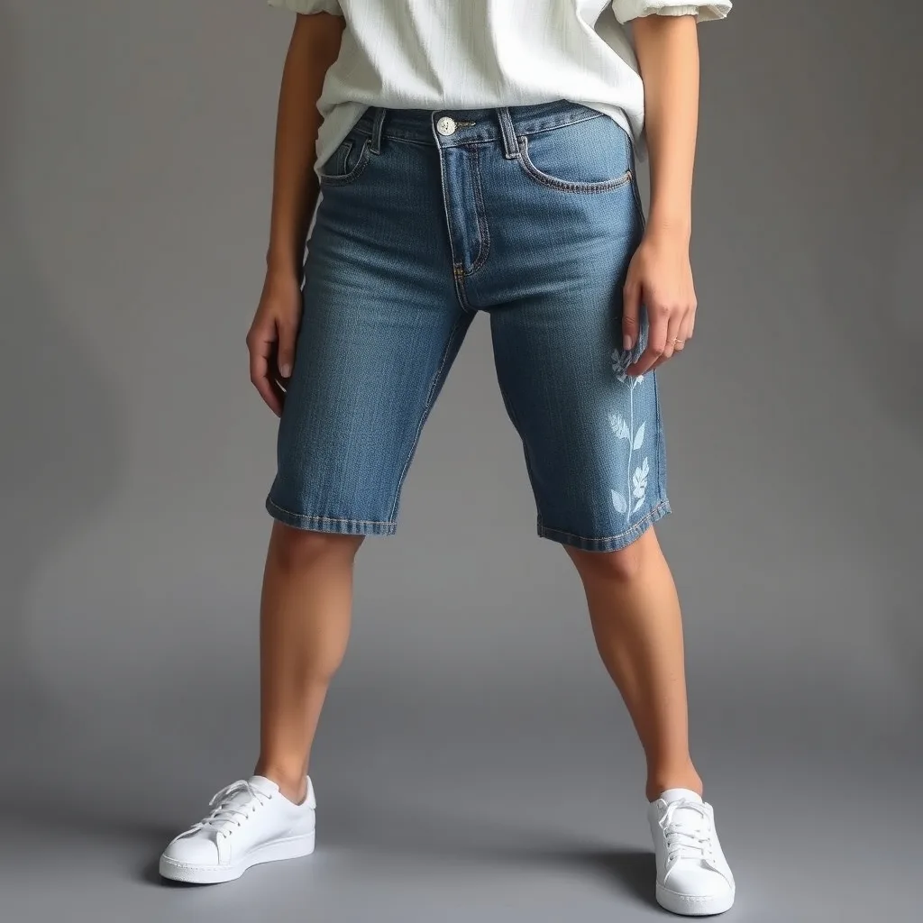 10 Painted Denim Shorts Ideas For Senior Women's Summer