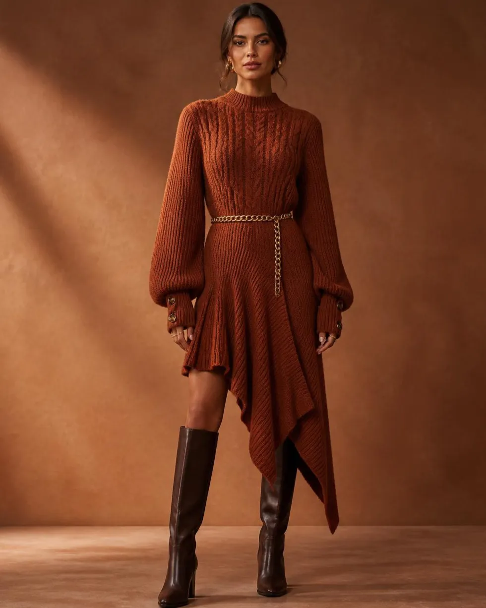 10 Sweater Dress Outfits for Fall and Winter