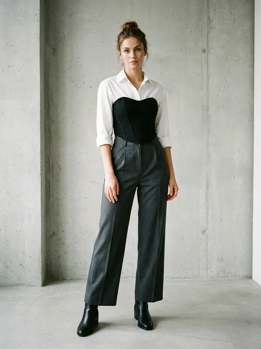 The Layered Corset Look