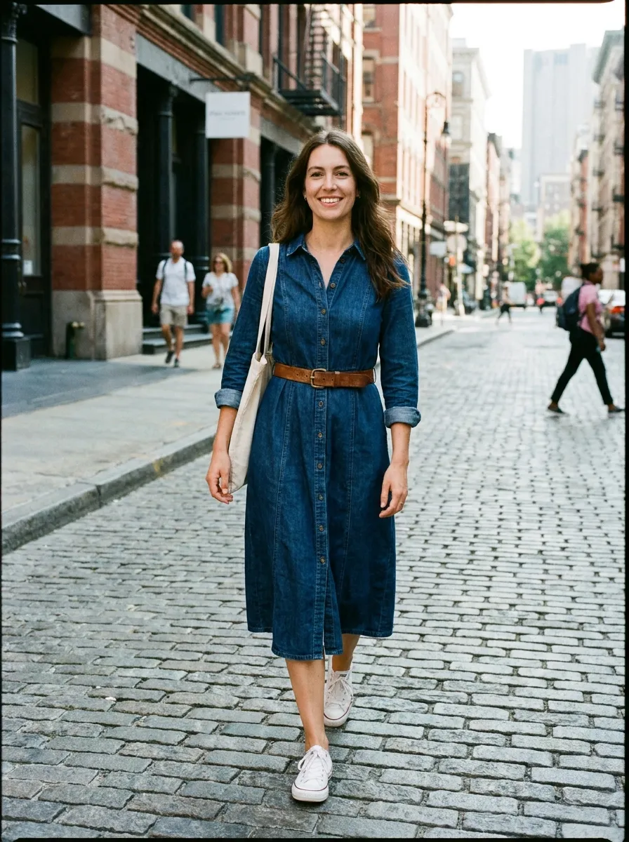 Denim Midi Dress