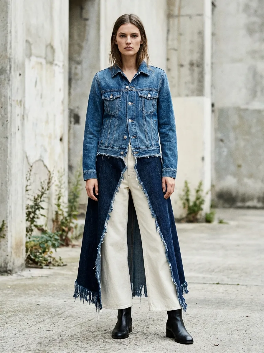Raw edge hem extension