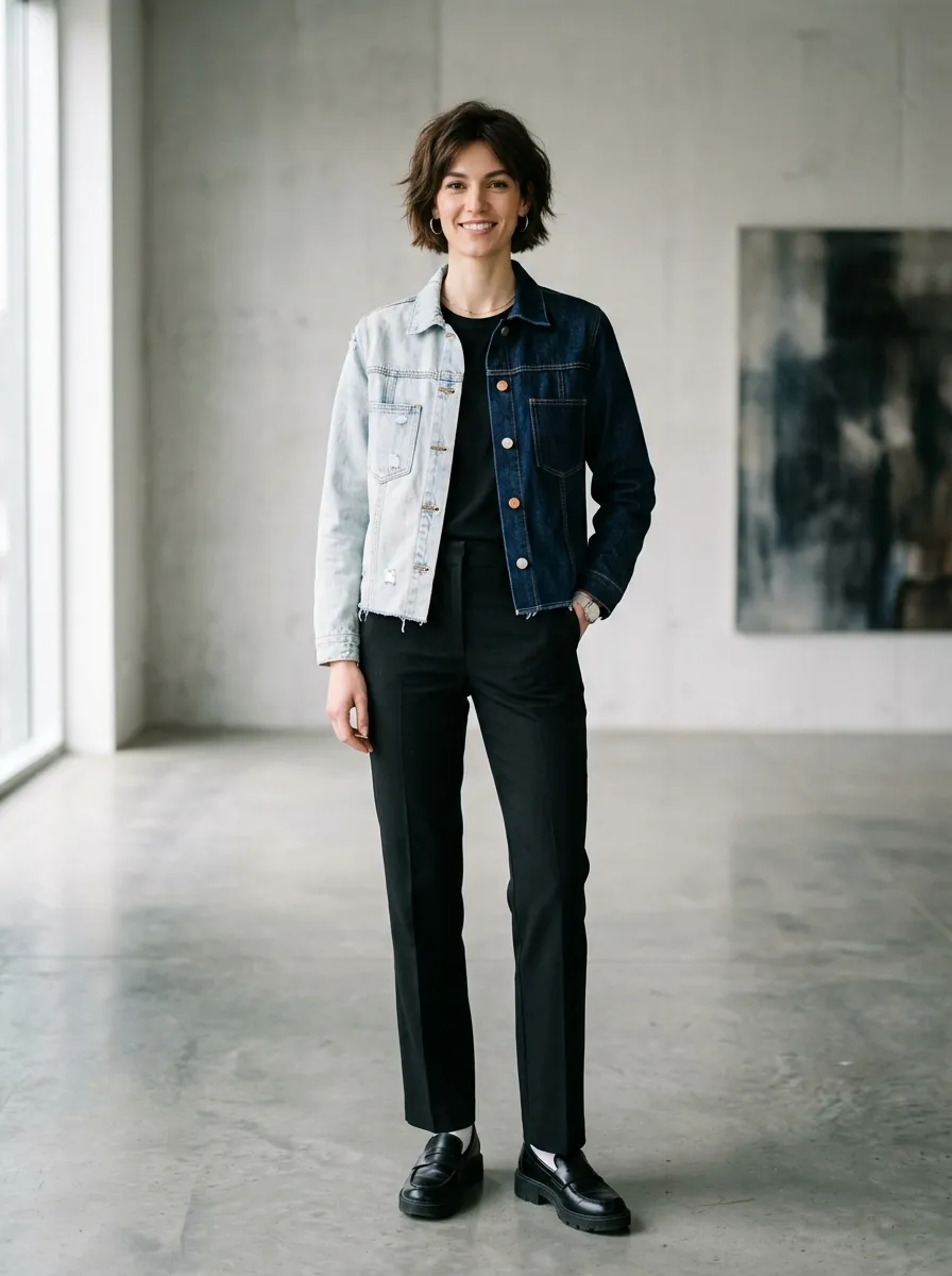 Two Tone Denim Jacket