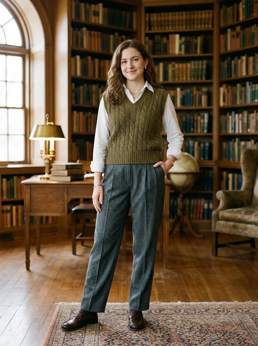 Sweater Vest and Button Down Shirt