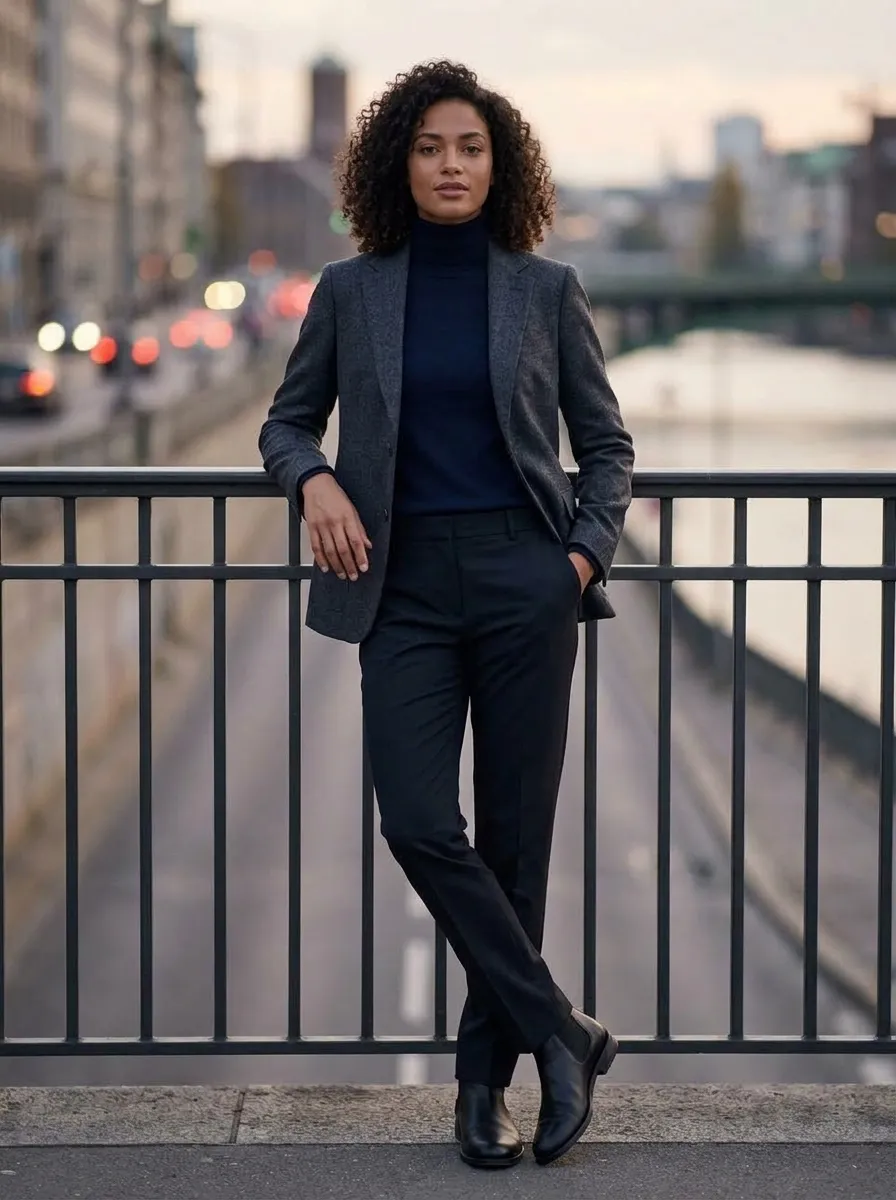 Cashmere Turtleneck Layer — 15 Easy NYC Winter Street Style Outfit Inspiration