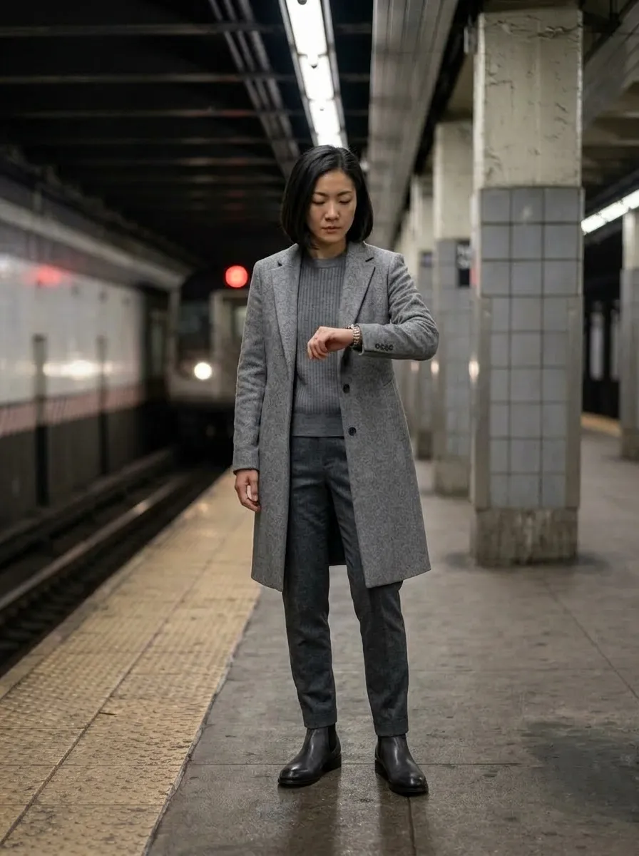 Monochromatic Grey Tones — 15 Easy NYC Winter Street Style Outfit Inspiration
