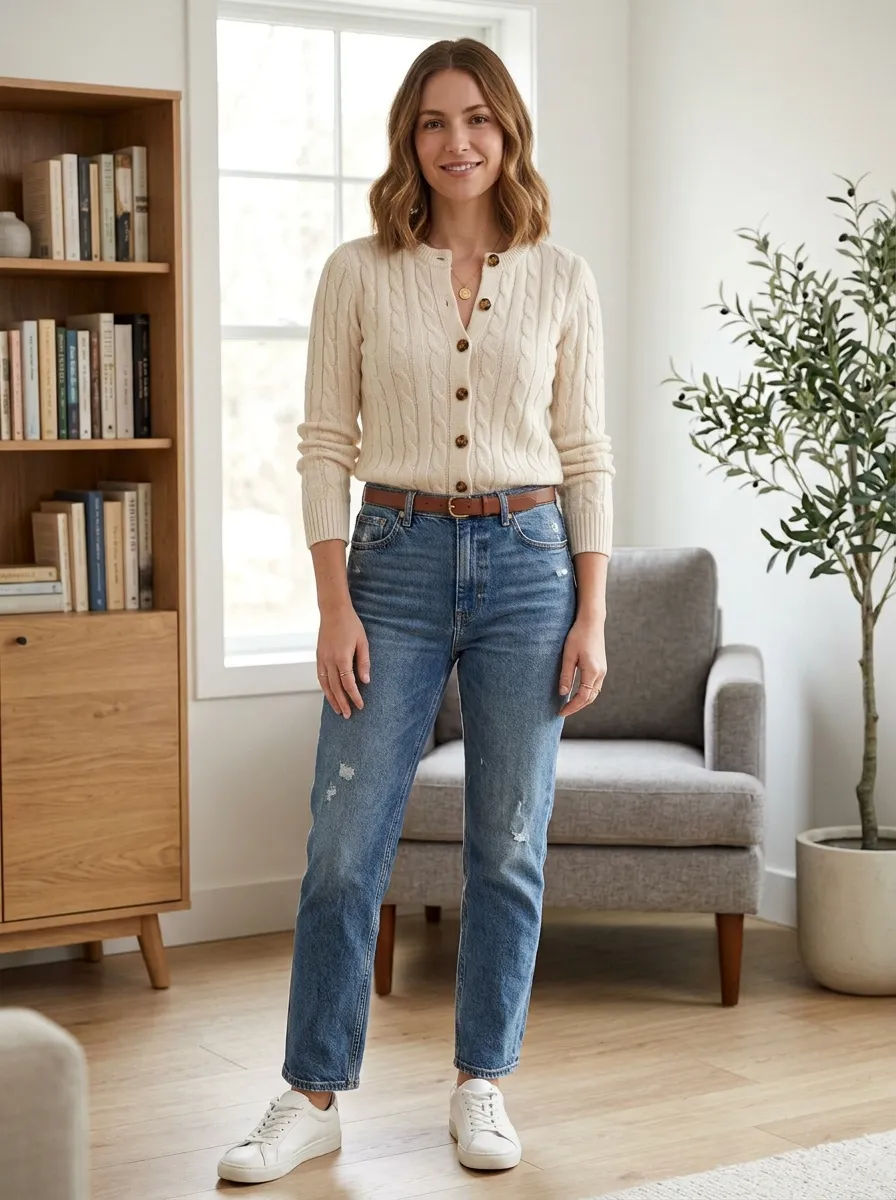 Cardigan As a Top — 15 Fall Outfit Ideas Using Clothes You Already Own