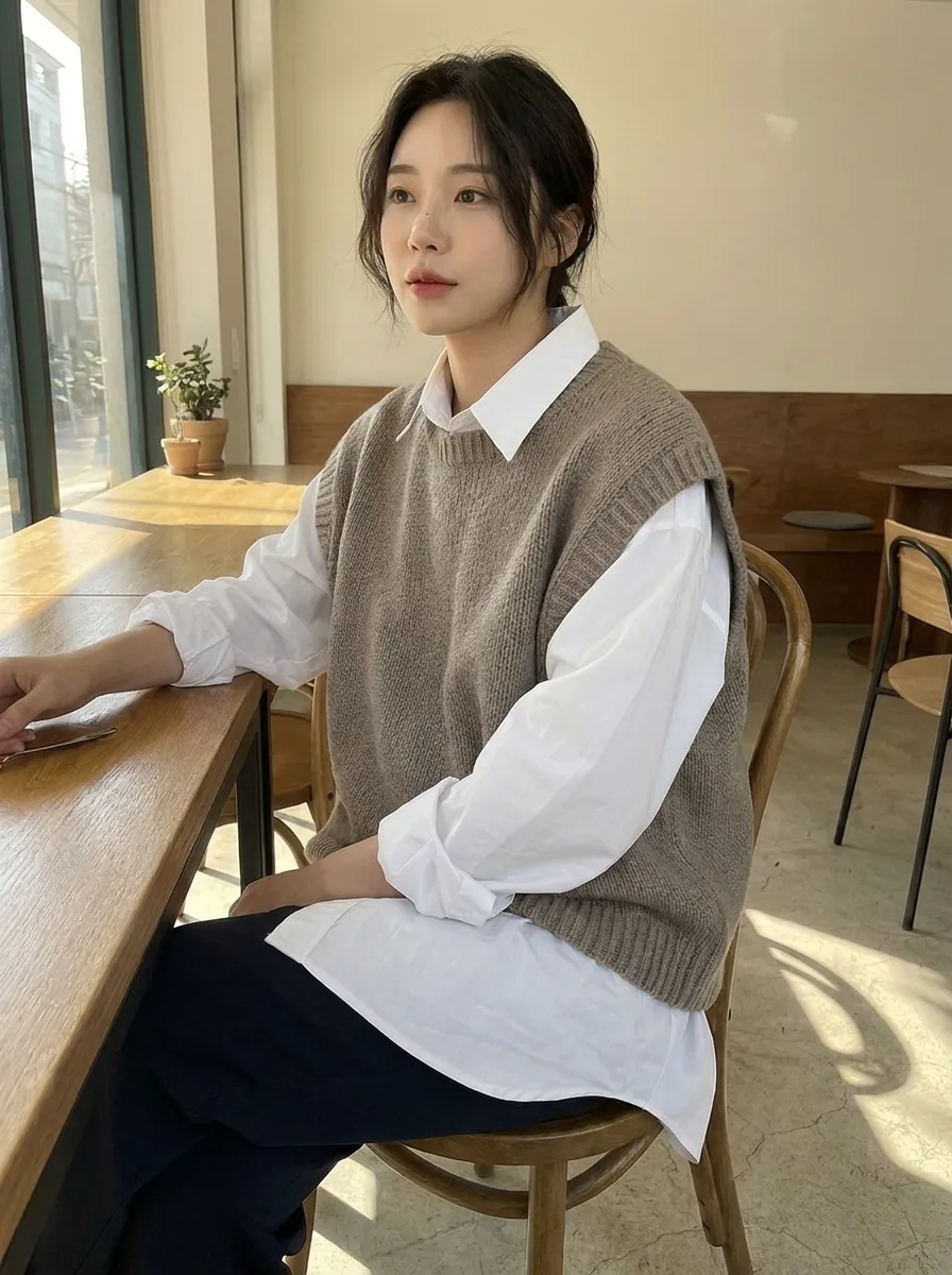 Oversized Button Down And Vest — 15 Fall Outfit Ideas Using Clothes You Already Own