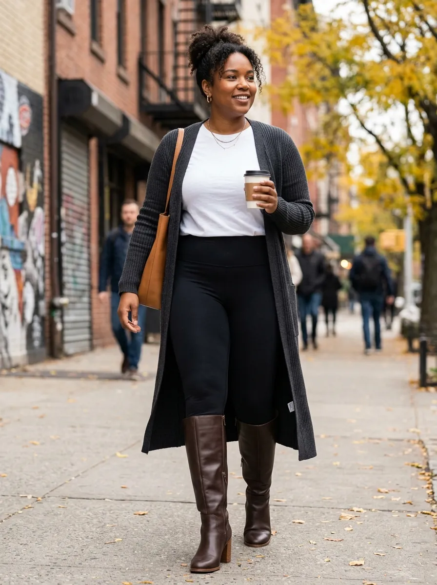 Long Cardigan and Leggings