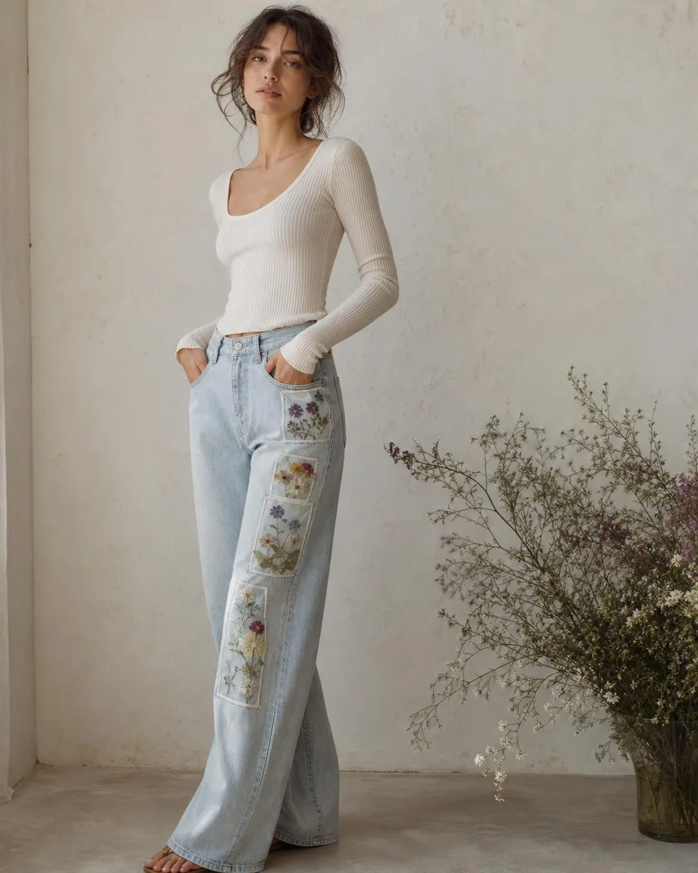 Pressed Flower Appliqué