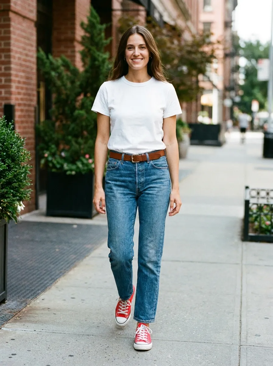 9 Trendy Red Sneakers Outfit Ideas to Make Your Fit Pop